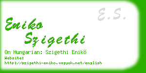 eniko szigethi business card